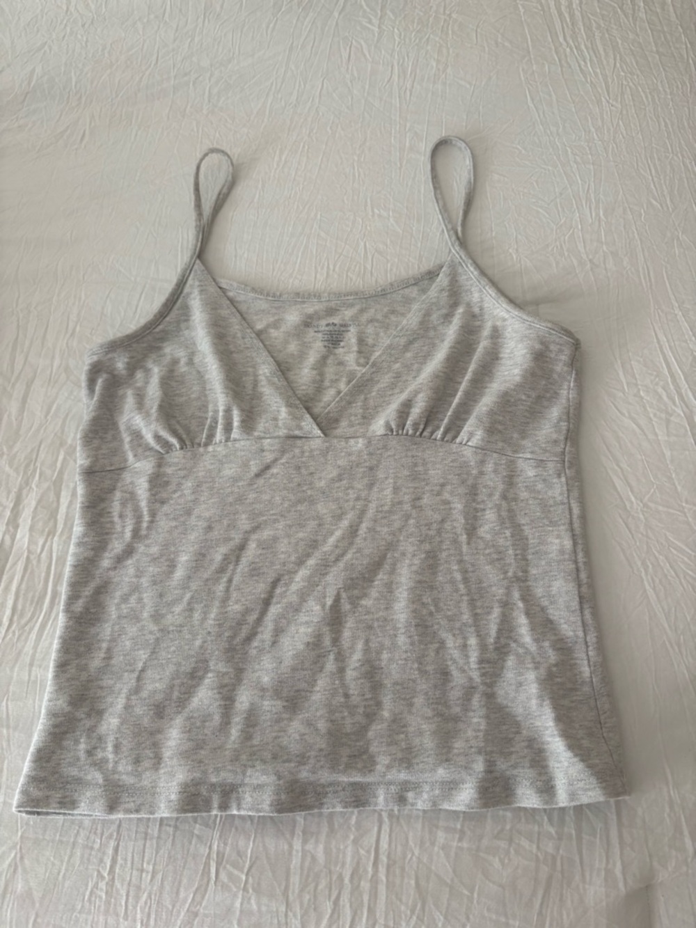 Brandy Melville Light Grey V-Neck Spaghetti Strap Camisole